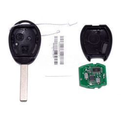 YOSOO étui de clé à distance Coque de télécommande pour clé de voiture à 2  boutons + lame vierge adaptée pour Rover 75 MG ZT